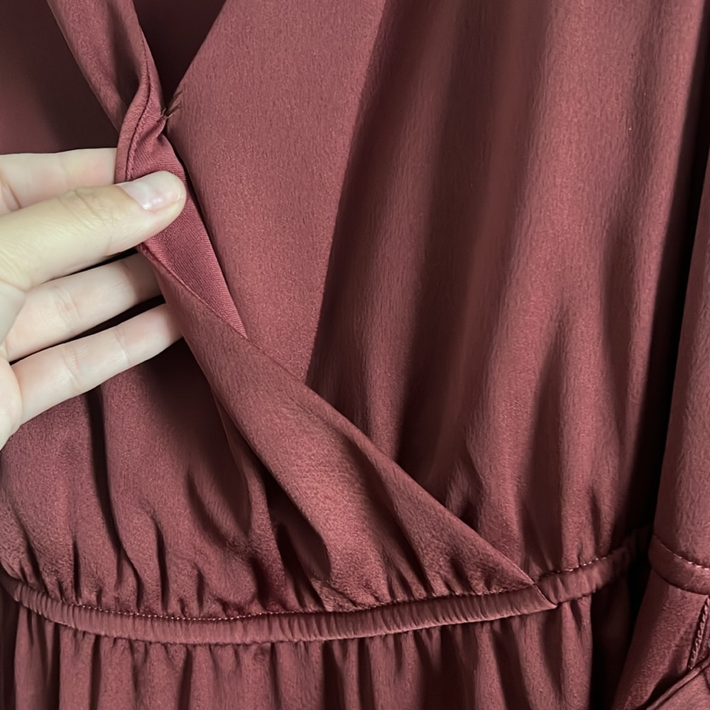 Worn Once. Size 10 Rust Colored Long Sleeved Dres… - image 4